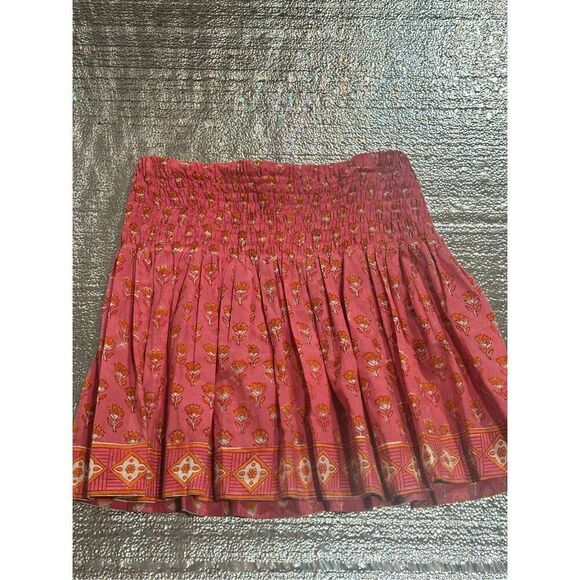Sur La Vague SLV Women’s Boho Floral Pink Mini Skirt, size 8 - Picture 1 of 6